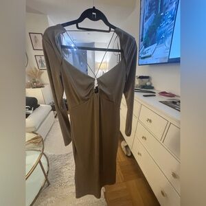 Jason Wu Backless Brown Dress